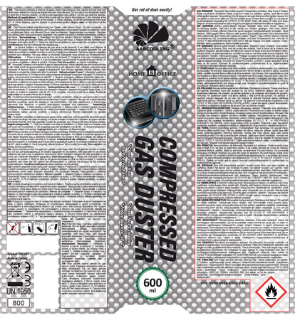 12x Sűrített levegő AABCOOLING Home&Office 600 ml