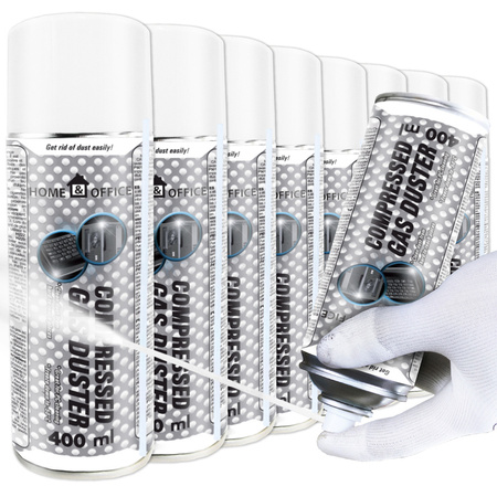 8x AABCOOLING Home&Office Compressed Gas Duster 400ml – suslėgtas oras