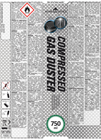 10x Home&Office Compressed Gas Duster 750ml – aire comprimido