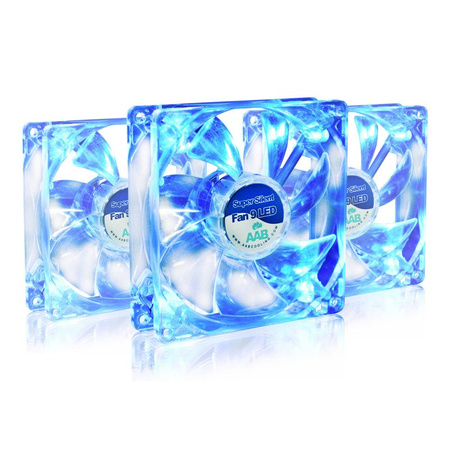 3x AABCOOLING Super Silent Fan 9 BLUE LED – 92 mm ventilators