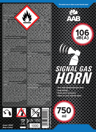 1x AAB Signal GAS Horn 750 ml – corne de brume