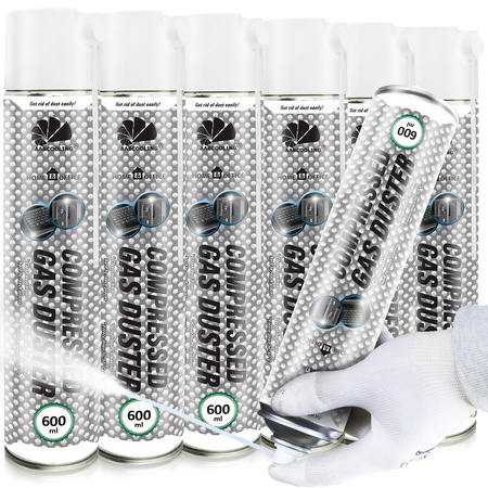 6x Compressed Air Duster AABCOOLING Home&Office 600 ml