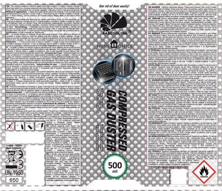 6 x AABCOOLING Home&Office Compressed Gas Duster 500 ml