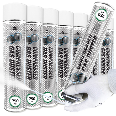 7x Home&Office Compressed Gas Duster 750ml – bombe air sec