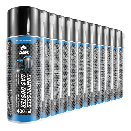 12x AABCOOLING Compressed gas duster 400ml – suslėgtas oras
