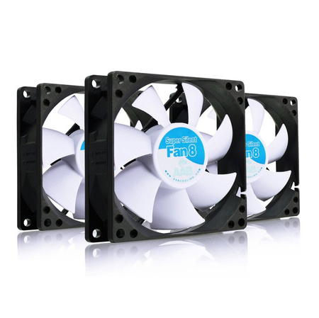 3x Ventola silenziosa 80 mm AABCOOLING Super Silent Fan 8