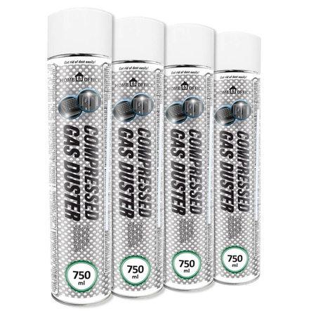 4x Home&Office Compressed Gas Duster 750ml