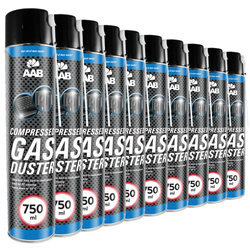 10x AABCOOLING Compressed gas duster 750ml – bombe à air sec