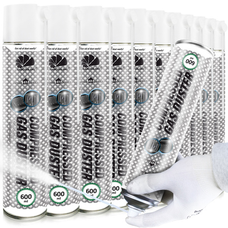 10x Stlačený vzduch AABCOOLING Home&Office 600 ml