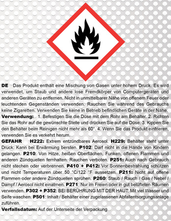 6x AABCOOLING Home&Office Compressed Gas Duster 400ml – suslėgtas oras