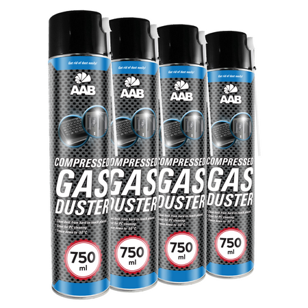 4x AABCOOLING Compressed gas duster 750ml – Druckluftspray