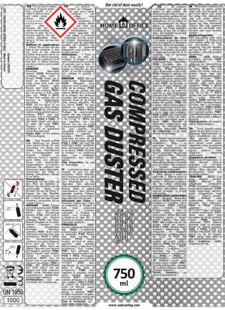 11x Bombe air sec AABCOOLING Home&Office 750 ml