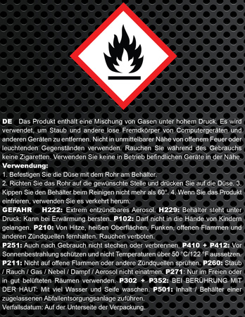 1x AABCOOLING Compressed Gas Duster FLEX 750ml – suslėgtas oras