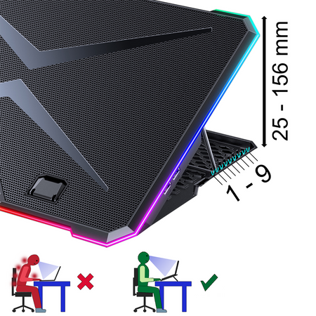 Base raffreddamento notebook AABCOOLING Quantum RGB