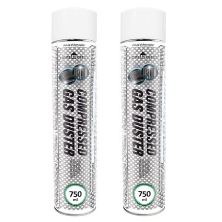 2x Home&Office Compressed Gas Duster 750ml