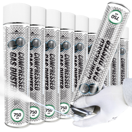 9x Home&Office Compressed Gas Duster 750ml – aria compressa spray