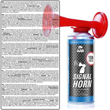 4x AABCOOLING Signal Horn 40g – goarnă cu gaz