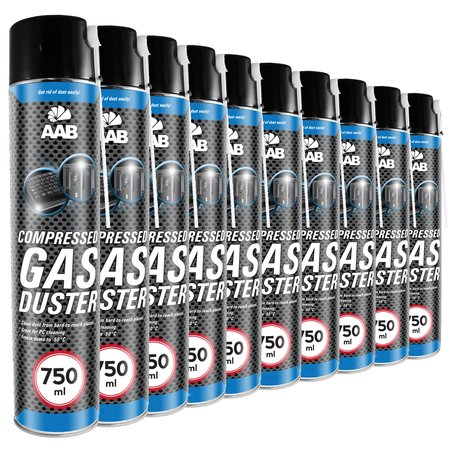 10x AABCOOLING Compressed gas duster 750ml – trykluft spray