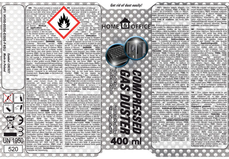12x AABCOOLING Home&Office Compressed Gas Duster 400ml – suslėgtas oras