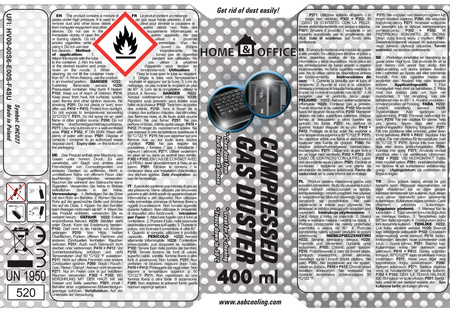 10x AABCOOLING Home&Office Compressed Gas Duster 400ml – bombe à air sec