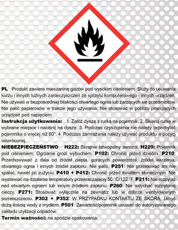 12 x AABCOOLING Home&Office Compressed Gas Duster 500 ml