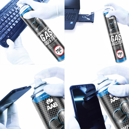 2x AABCOOLING Compressed gas duster 750ml – Druckluftspray