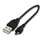 1x Kabel Micro USB 20 cm - Czarny