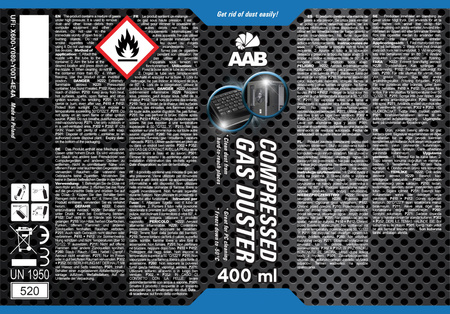 1x AABCOOLING Compressed gas duster 400ml