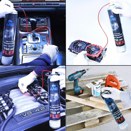 1x AABCOOLING Compressed Gas Duster FLEX 750ml – aire comprimido