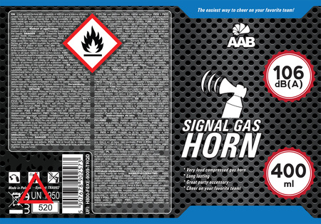 Goarnă cu aer comprimat AABCOOLING Signal GAS Horn 400 ml