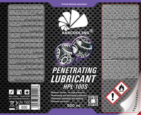 1x Lubrifiant penetrant spray AABCOOLING HPL 100S 500 ml