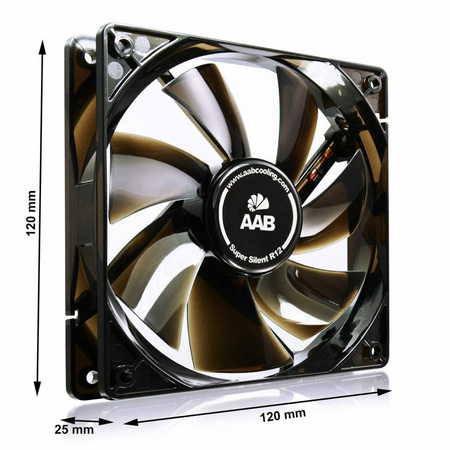 AABCOOLING Super Silent R12 – kluss 120 mm ventilators