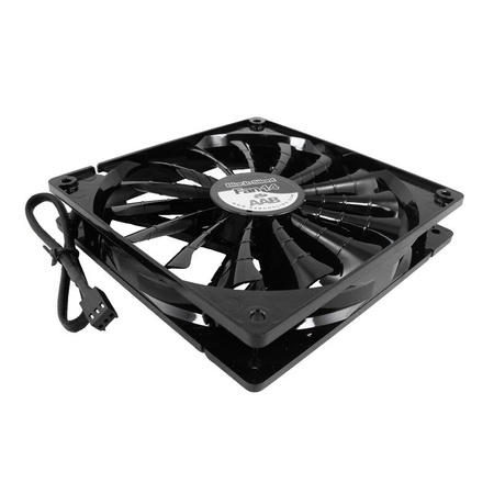 The AABCOOLING Black Silent Fan 14 is a high performance 14cm fan with up to 15 fan blades