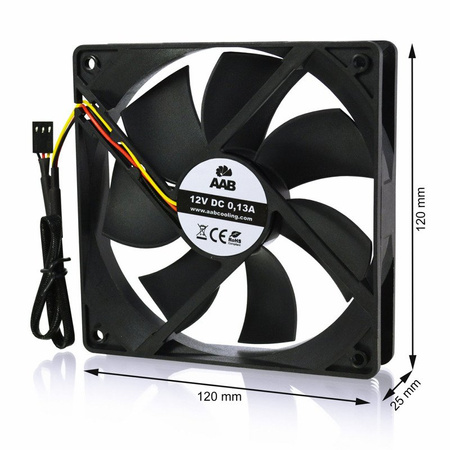 Ventola 120 mm AABCOOLING Black Silent Fan 12