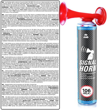 48x AAB Signal Horn 75g – goarnă cu gaz