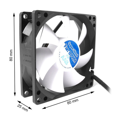 Lydsvag blæser 80 mm AABCOOLING Super Silent Fan 8 PWM