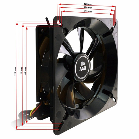 Adattatore ventola da AABCOOLING 120 a 140 mm