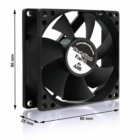 Wentylator 80 mm AABCOOLING Black Silent Fan 8
