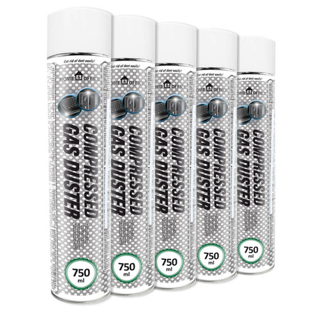 5x Home&Office Compressed Gas Duster 750ml
