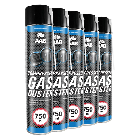 5x AABCOOLING Compressed gas duster 750ml