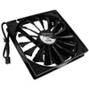 The AABCOOLING Black Silent Fan 14 is a high performance 14cm fan with up to 15 fan blades